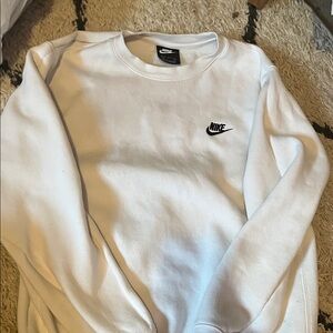 Nike Men's Classic White Crewneck Sweater
